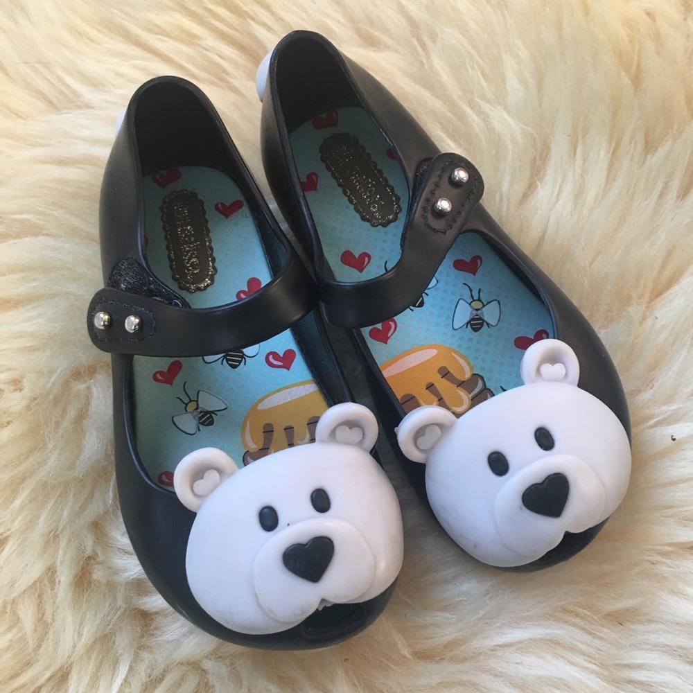 Mini Melissa HTF Bears 🐼 Black and White Size 7